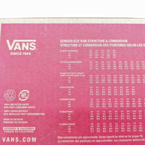 Vans Old Skool Kids Size 10.5 Maroon White VN0A4BUU5U7 Suede Canvas - Picture 7 of 12